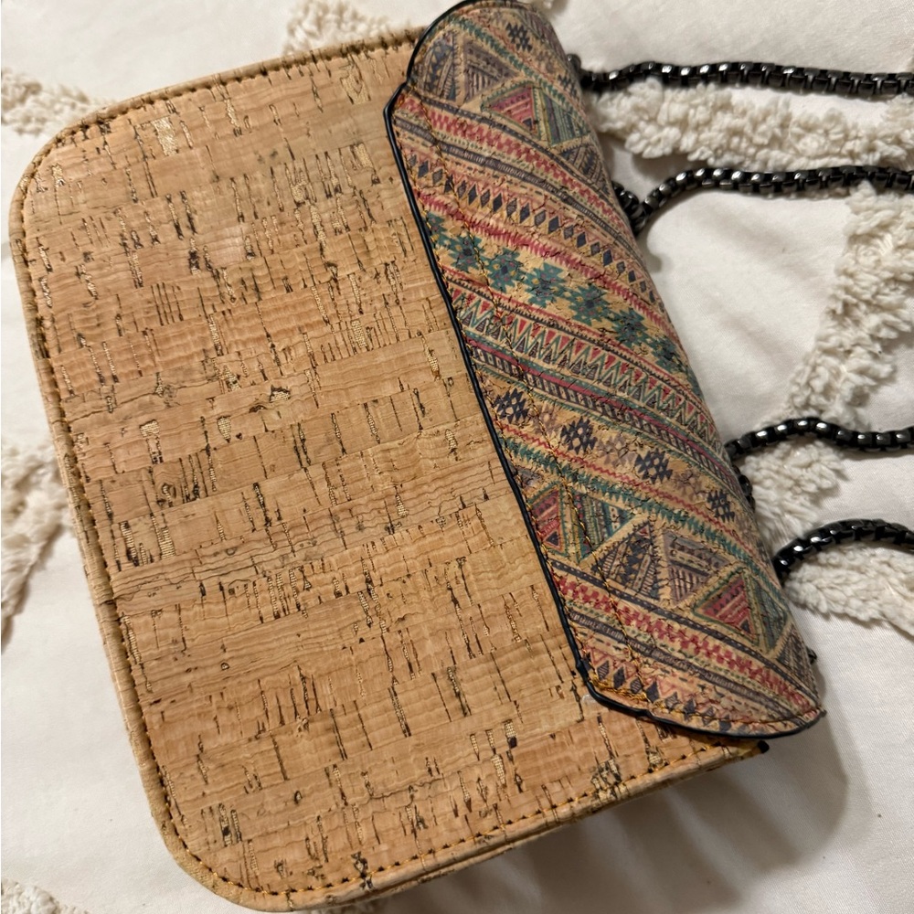 Natural Cork Multicolor Aztec Patterned Women's B… - image 3